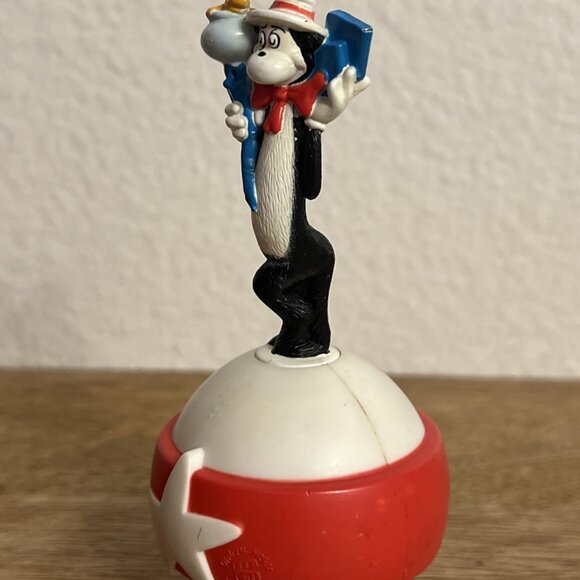 Dr. Seuss Cat In The Hat Burger King Kid's Meal Toy Cat in the Hat on Ball - Picture 6 of 9